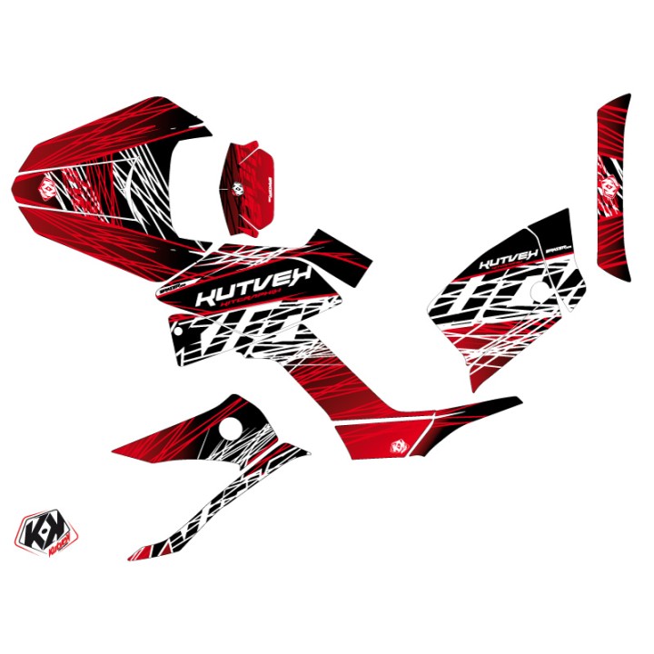 Kit Déco Quad Eraser Kymco 250 MXU Rouge Blanc (2004-2012)