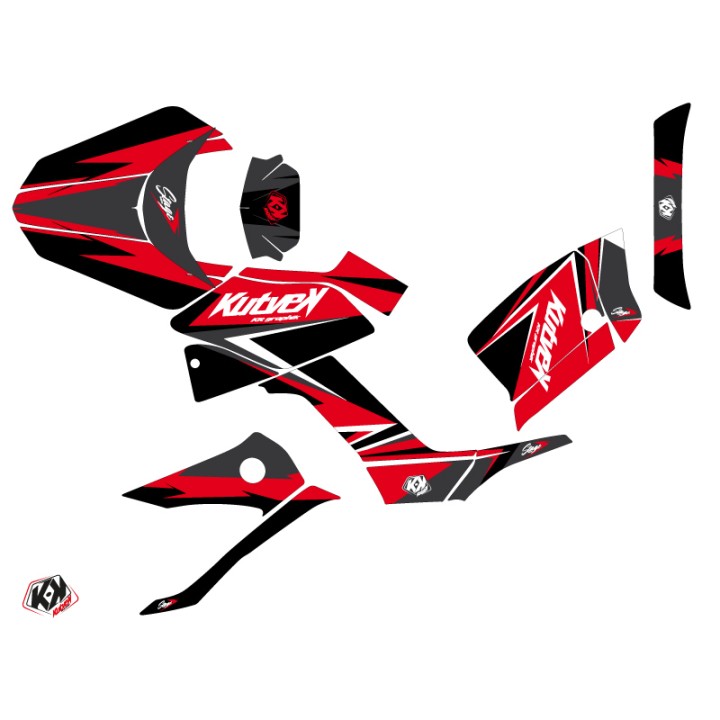 Kit Déco Quad Stage Kymco 250 MXU Rouge Noir (2004-2012)