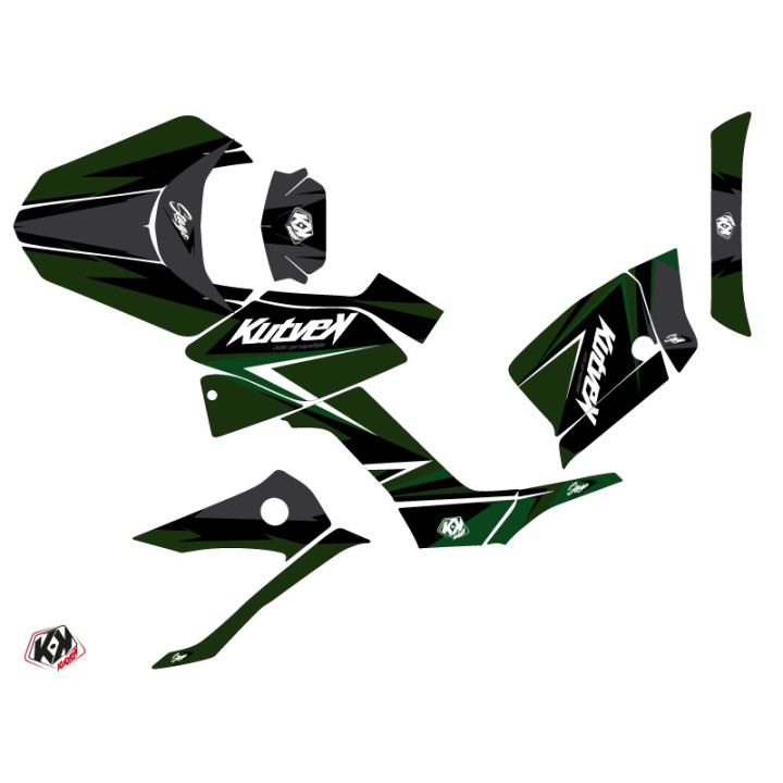 Kit Déco Quad Stage Kymco 250 MXU Noir Vert (2004-2012)