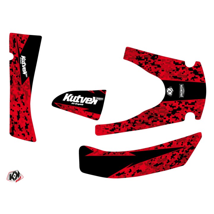 Kit Déco Quad Predator Kymco 400 MXU Rouge Noir (2008-2017)