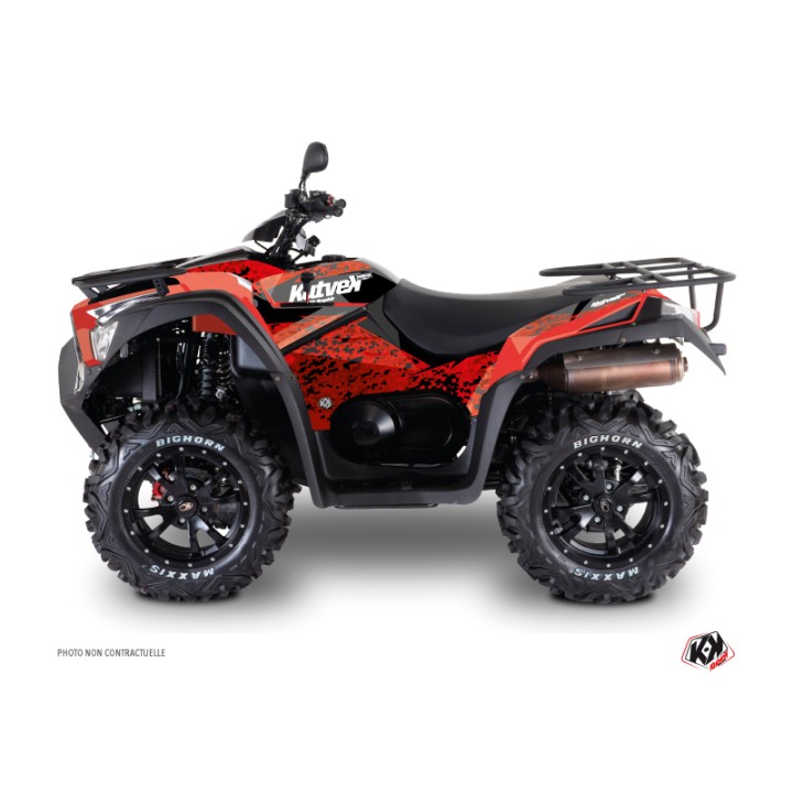 Kit Déco Quad Predator Kymco 550 MXU Rouge Noir (2012-2014)