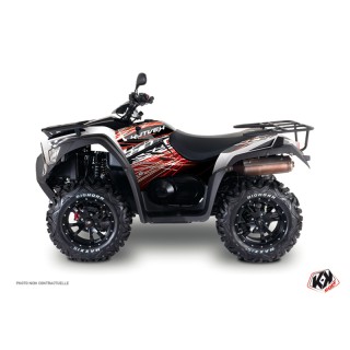Kit Déco Quad Eraser Kymco 550 MXU Rouge Blanc (2012-2014)