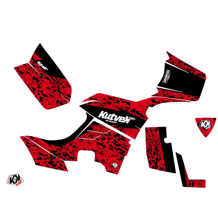 Kit Déco Quad Predator Kymco 700 MXU Rouge Noir (2014-2017)