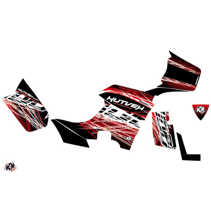 Kit Déco Quad Eraser Kymco 700 MXU Rouge Blanc (2014-2017)