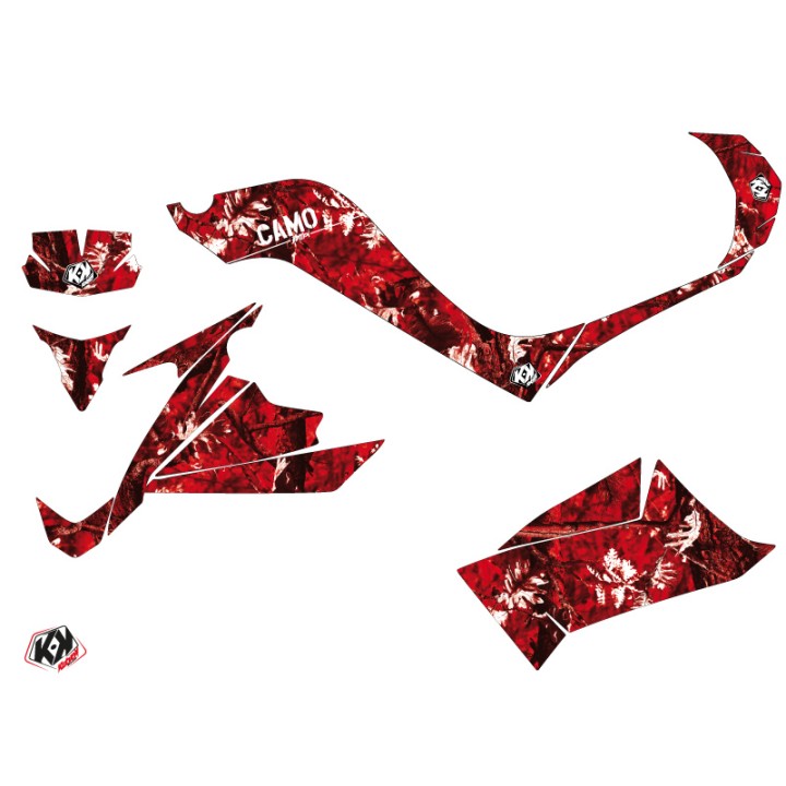 Kit Déco Quad Camo Kymco 50 MAXXER Rouge (2015-2018)