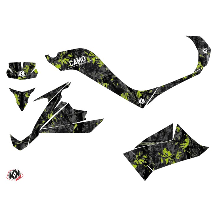 Kit Déco Quad Camo Kymco 50 MAXXER Noir Vert (2015-2018)