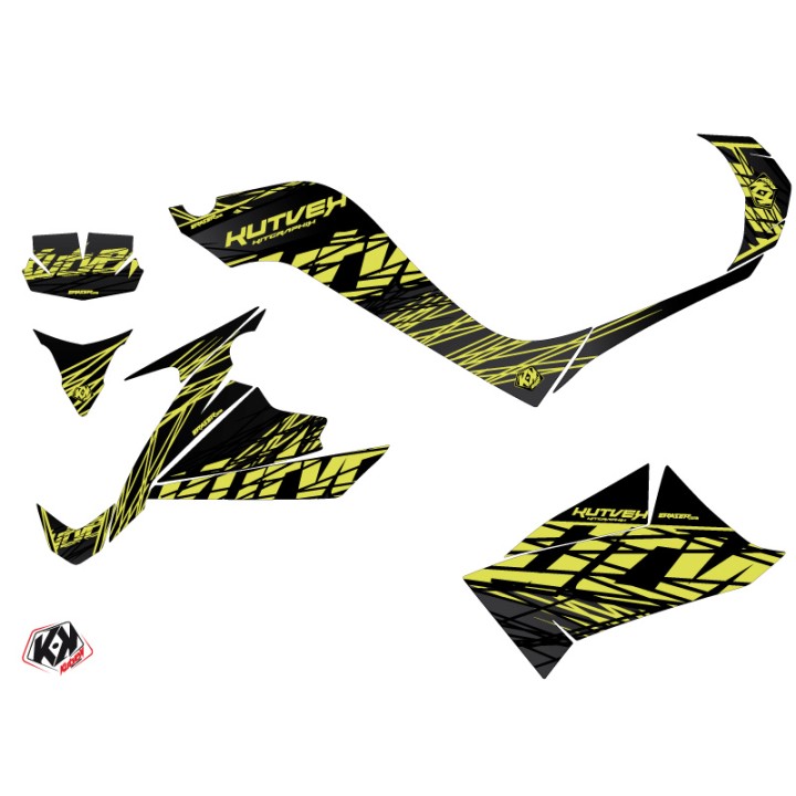 Kit Déco Quad Eraser Kymco 50 MAXXER Neon Gris (2015-2018)
