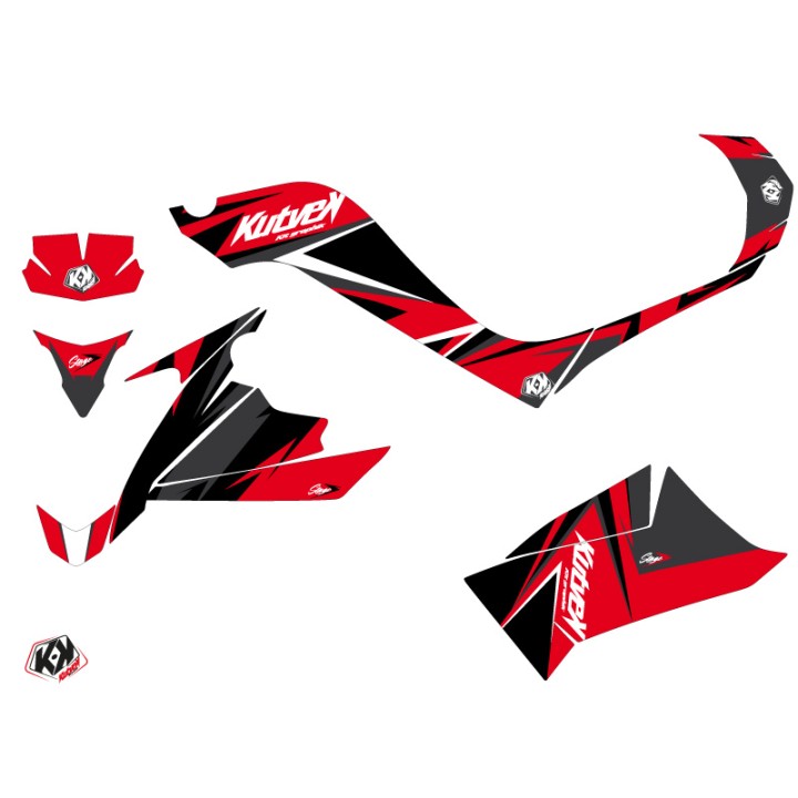 Kit Déco Quad Stage Kymco 50 MAXXER Rouge Noir (2015-2018)