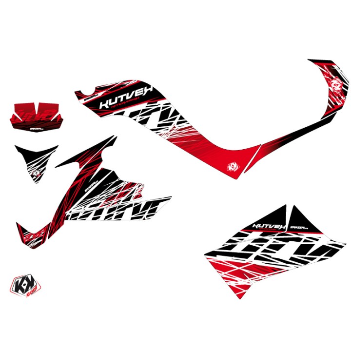 Kit Déco Quad Eraser Kymco 90 MAXXER Rouge Blanc (2014-2017)