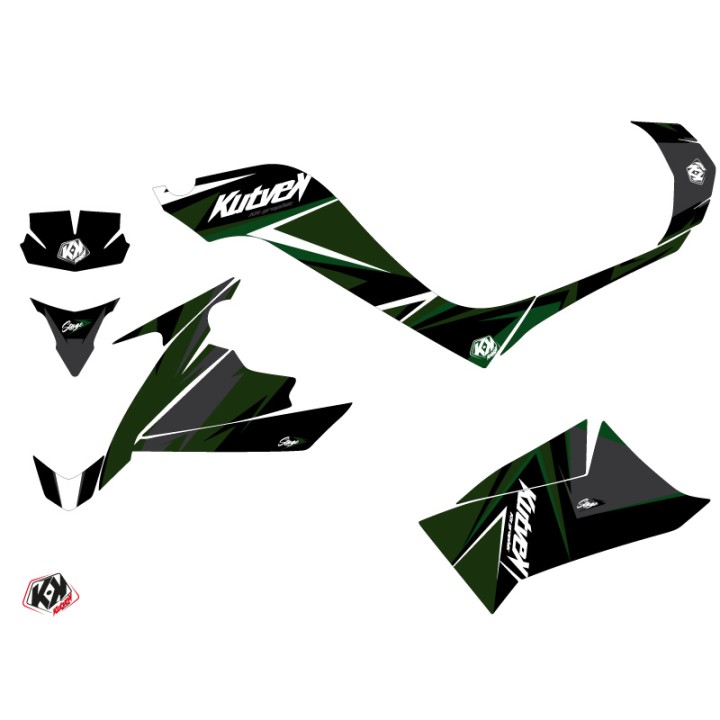 Kit Déco Quad Stage Kymco 90 MAXXER Noir Vert (2014-2017)