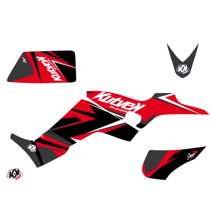 Kit Déco Quad Stage Kymco 300 MAXXER Rouge Noir (2009-2019)