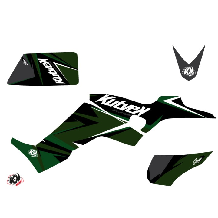 Kit Déco Quad Stage Kymco 300 MAXXER Noir Vert (2009-2019)