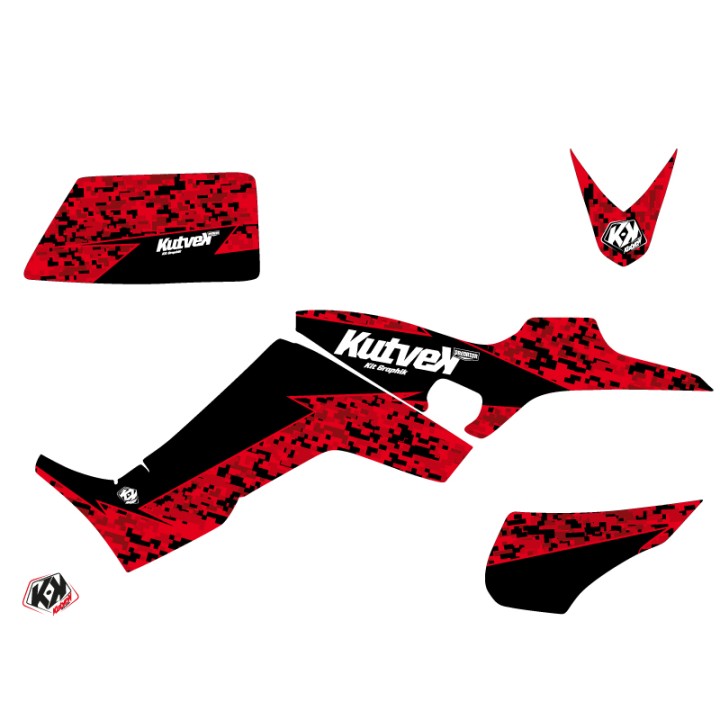 Kit Déco Quad Predator Kymco 300 MAXXER Rouge Noir (2020-2023)