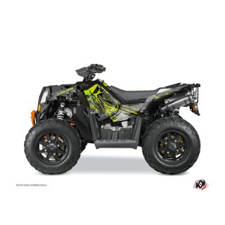 Kit Déco Quad Evil Polaris Scrambler 850-1000 XP Gris Vert FULL (2015