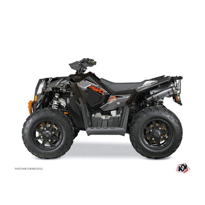 Kit Déco Quad Visor Polaris Scrambler 850-1000 XP Noir Orange (2015-2