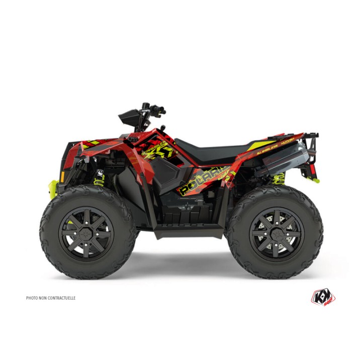 Kit Déco Quad Lifter Polaris Scrambler 850-1000 XP Rouge Jaune (2015-
