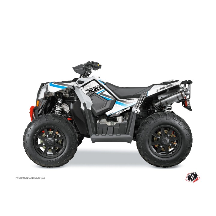 Kit Déco Quad Rock Polaris Scrambler 850-1000 XP Blanc Bleu (2015-201