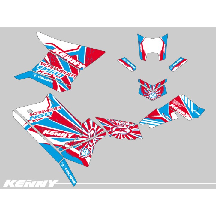Kit Déco Quad Kenny Polaris Scrambler 850-1000 XP Patriot (2015-2019)