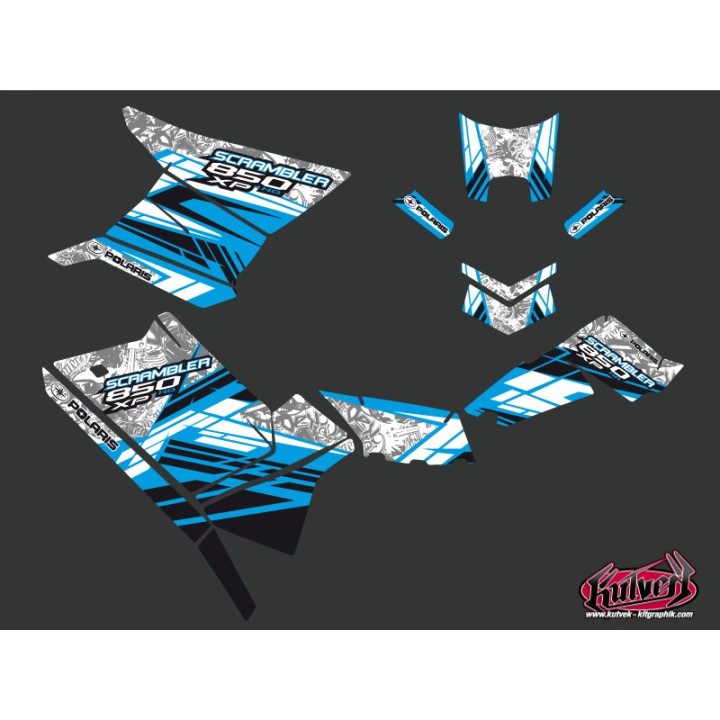 Kit Déco Quad Spirit Polaris Scrambler 850-1000 XP Bleu (2015-2019)