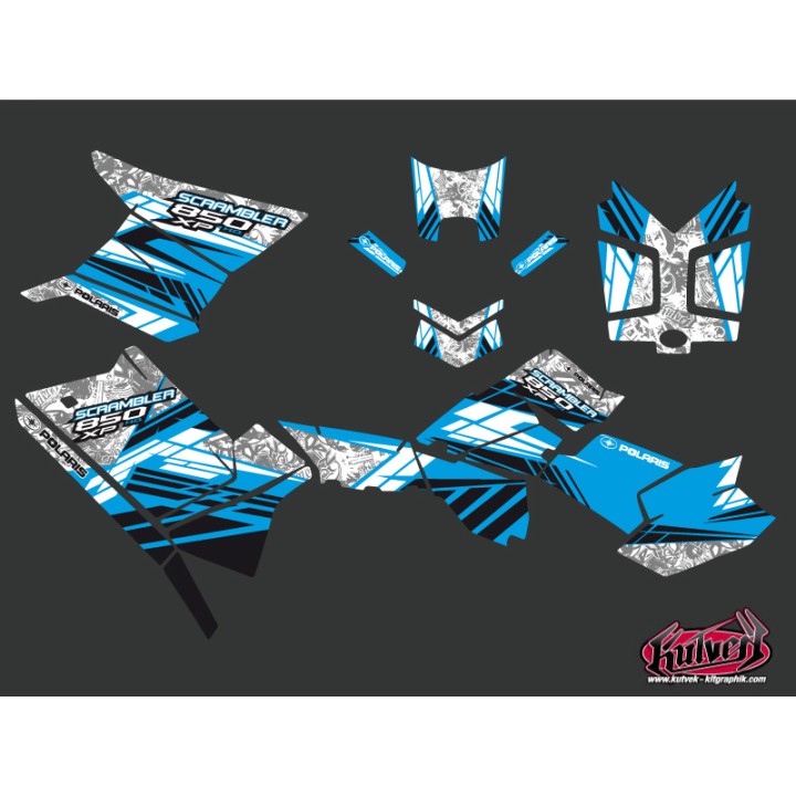 Kit Déco Quad Spirit Polaris Scrambler 850-1000 XP Bleu FULL (2015-20