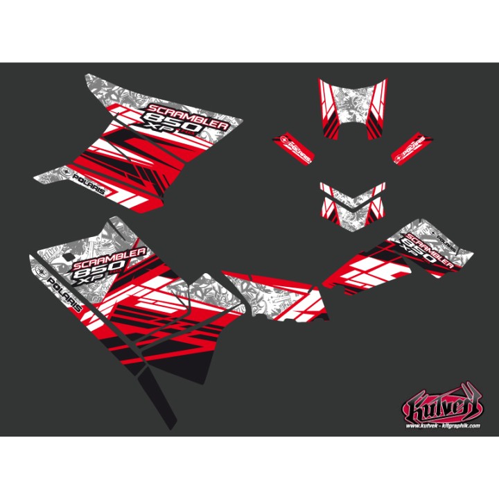Kit Déco Quad Spirit Polaris Scrambler 850-1000 XP Rouge (2015-2019)