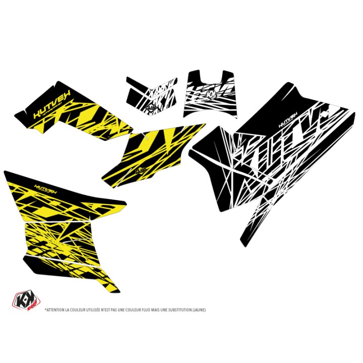 Kit Déco Quad Eraser Fluo Polaris Scrambler 850-1000 XP Jaune (2015-2
