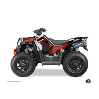 Kit Déco Quad Predator Polaris Scrambler 850-1000 XP Rouge Noir (2015