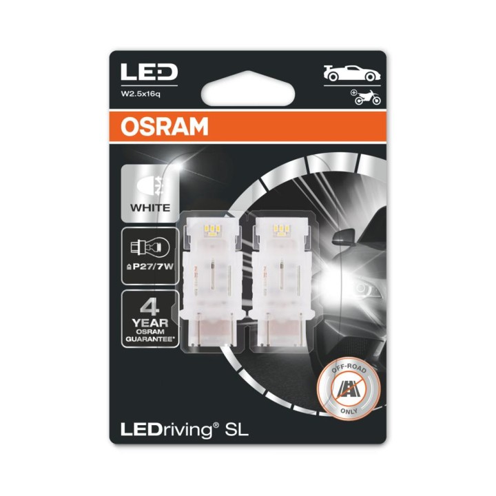 LEDriving SL P27/7W Blanc - Blister de 2