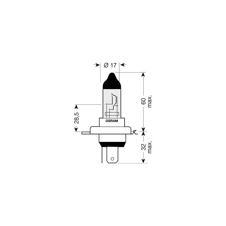 Ampoule H4 Cool Blue - 12V 60/55W P43t