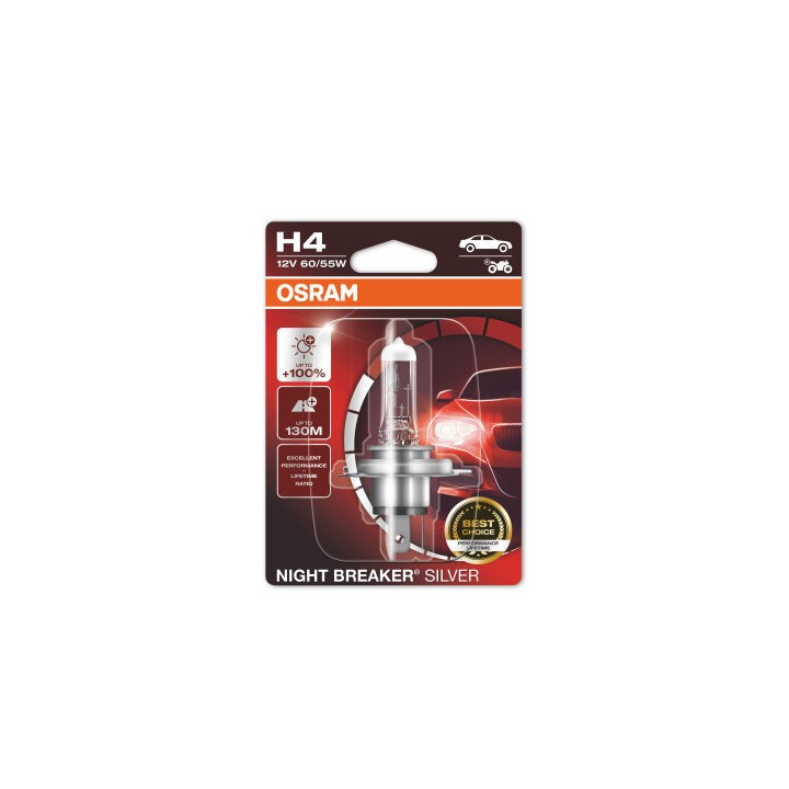 NIGHT BREAKER SILVER H4 - Blister 1 ampoule