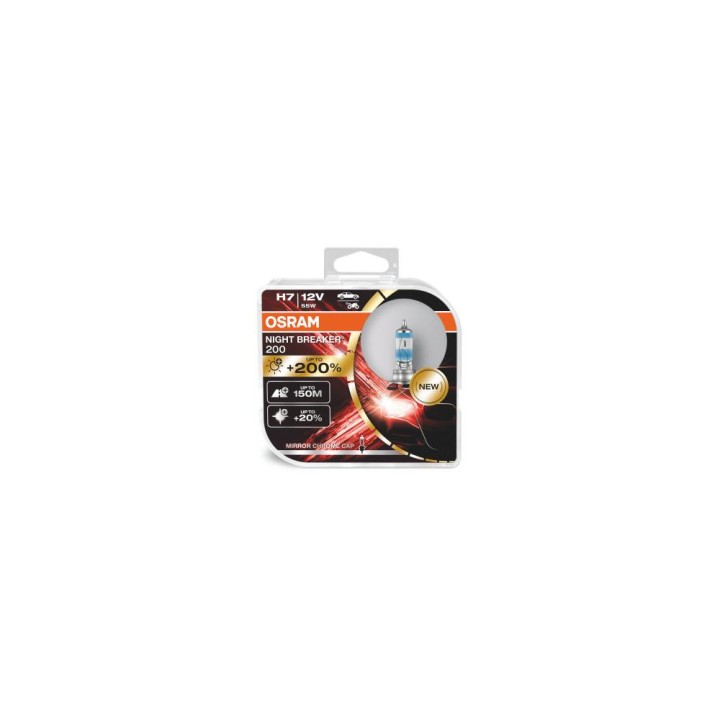 Ampoule H7 Night Breaker 200 - 12V 55W Px26d Xtra White - Blister 2 Am