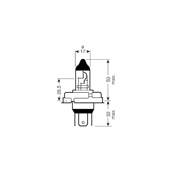 Ampoule CE - 12V 45/40W P45t