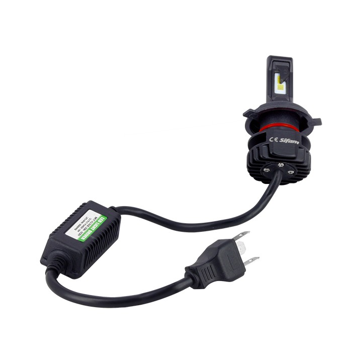 Ampoule H4 LED + Ballast - 16W/2200 Lumens (Code/Phare)