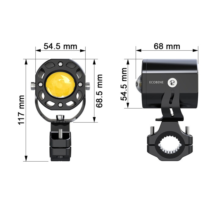 Feux Additionnels 2x25w Feux de jour / Longue portées à commande san