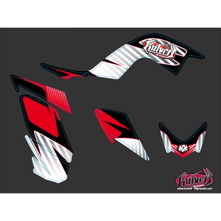 Kit Déco Quad Factory Yamaha 700 Raptor Rouge (2006-2012)