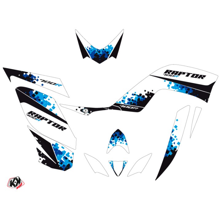 Kit Déco Quad Hangtown Yamaha 700 Raptor Bleu (2006-2012)