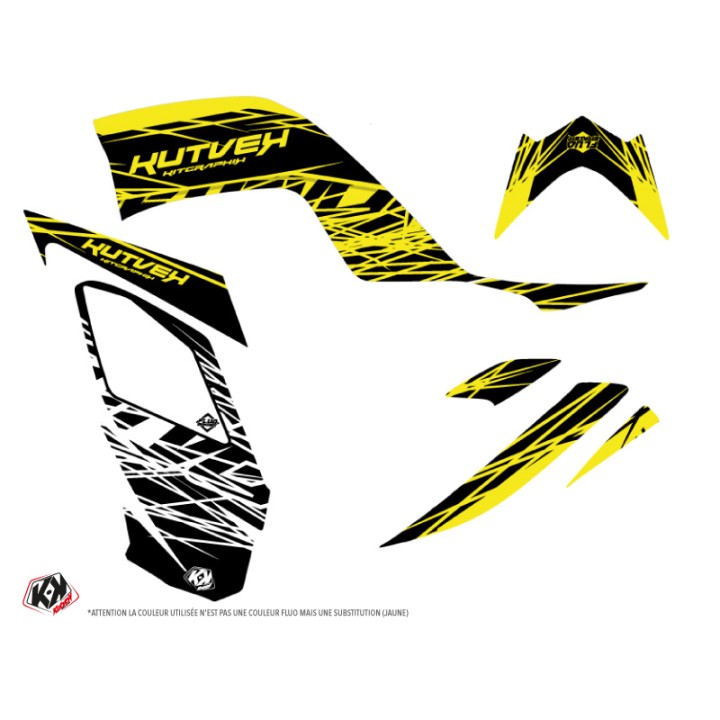 Kit Déco Quad Eraser Fluo Yamaha 700 Raptor Jaune (2006-2012)