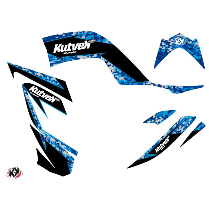 Kit Déco Quad Predator Yamaha 700 Raptor Bleu (2006-2012)
