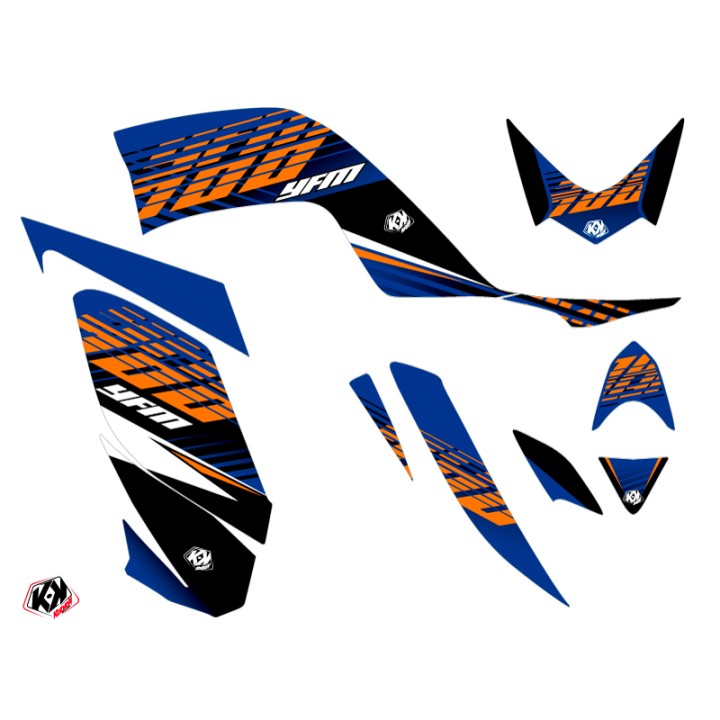 Kit Déco Quad Flow Yamaha 700 Raptor Orange (2013-2023)
