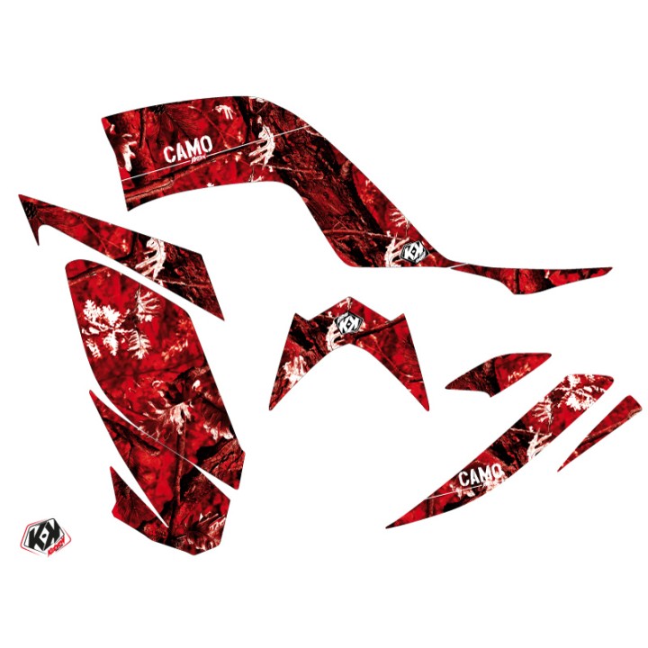 Kit Déco Quad Camo Yamaha 700 Raptor Rouge (2013-2023)