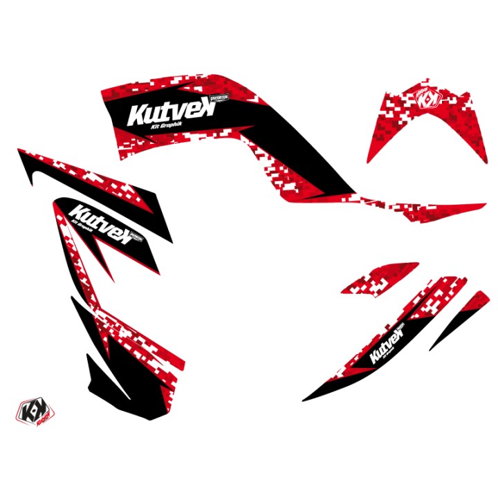 Kit Déco Quad Predator Yamaha 700 Raptor Rouge (2013-2023)