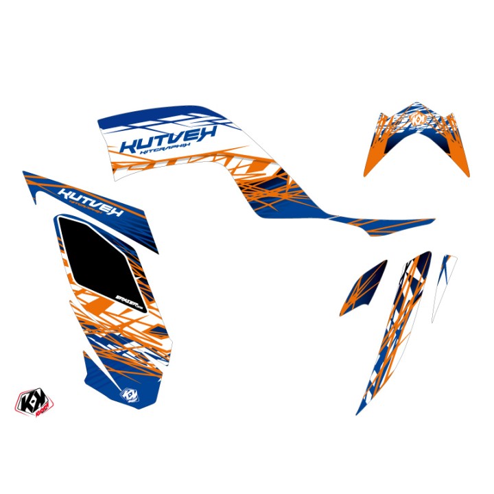 Kit Déco Quad Eraser Yamaha 700 Raptor Bleu Orange (2013-2023)