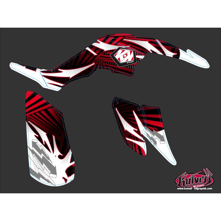 Kit Déco Quad Graff Yamaha 700 Raptor Rouge (2013-2023)