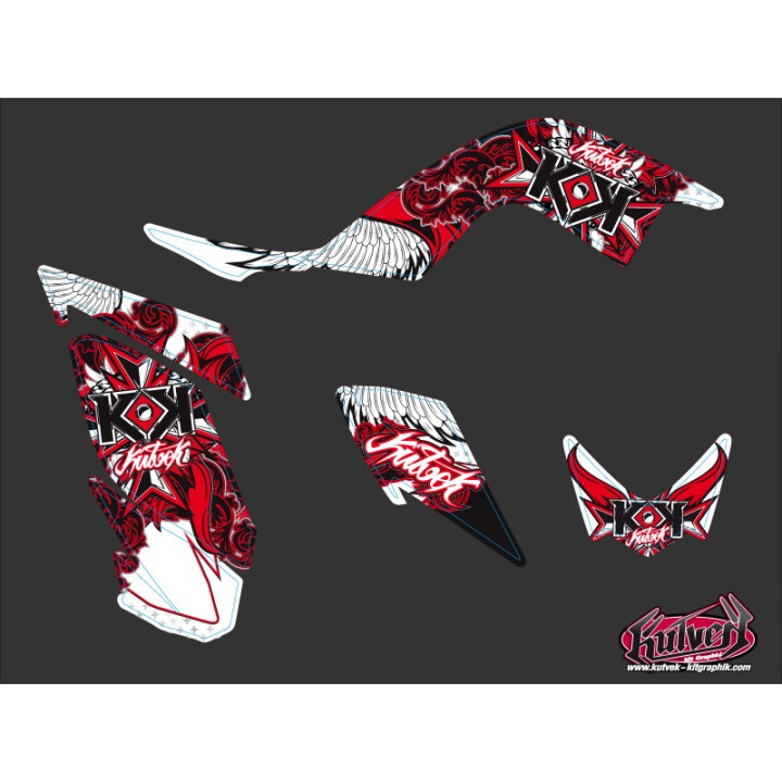 Kit Déco Quad Demon Yamaha 700 Raptor Rouge (2013-2023)