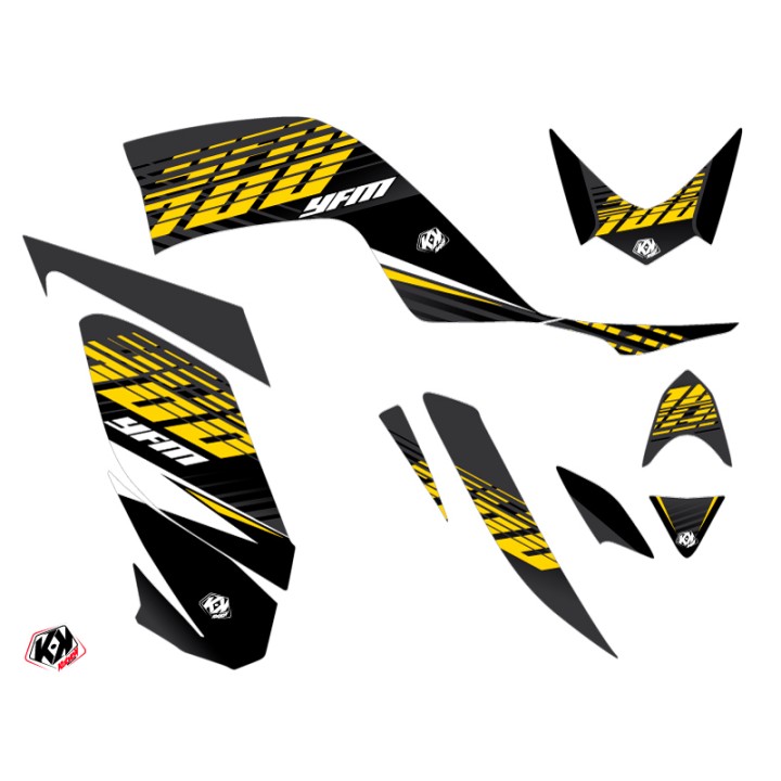 Kit Déco Quad Flow Yamaha 700 Raptor Jaune 60th Anniversary (2013-202