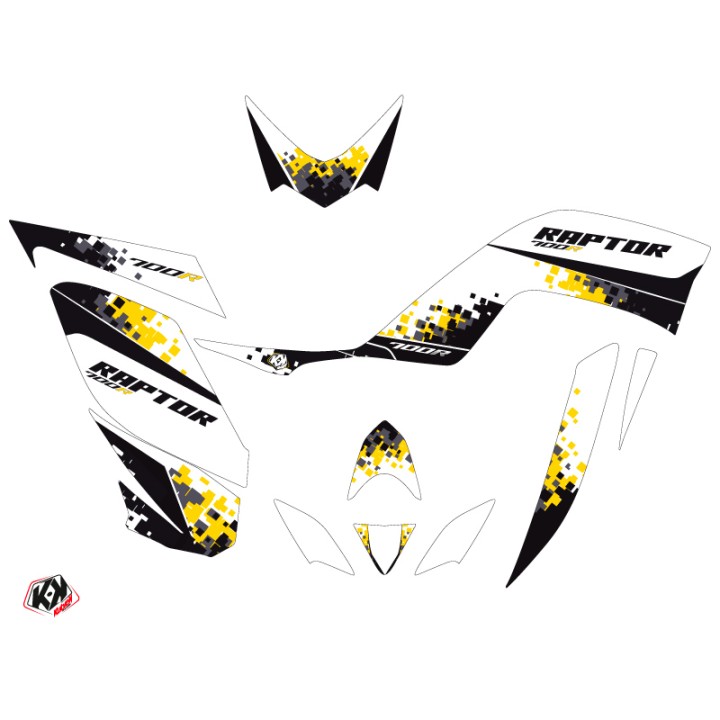 Kit Déco Quad Hangtown Yamaha 700 Raptor Jaune 60th Anniversary (2013
