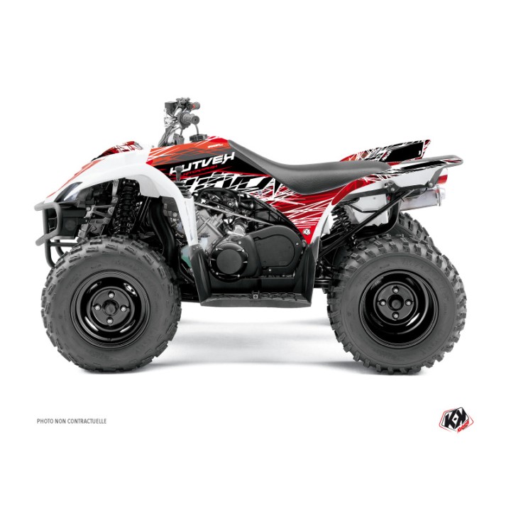 Kit Déco Quad Eraser Yamaha 350-450 Wolverine Rouge Blanc (2006-2009)