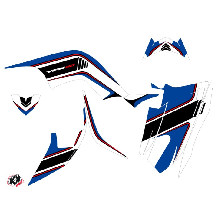 Kit Déco Quad Corporate Yamaha 90 Raptor Bleu (2009-2023)