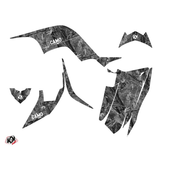 Kit Déco Quad Camo Yamaha 90 Raptor Gris (2009-2023)