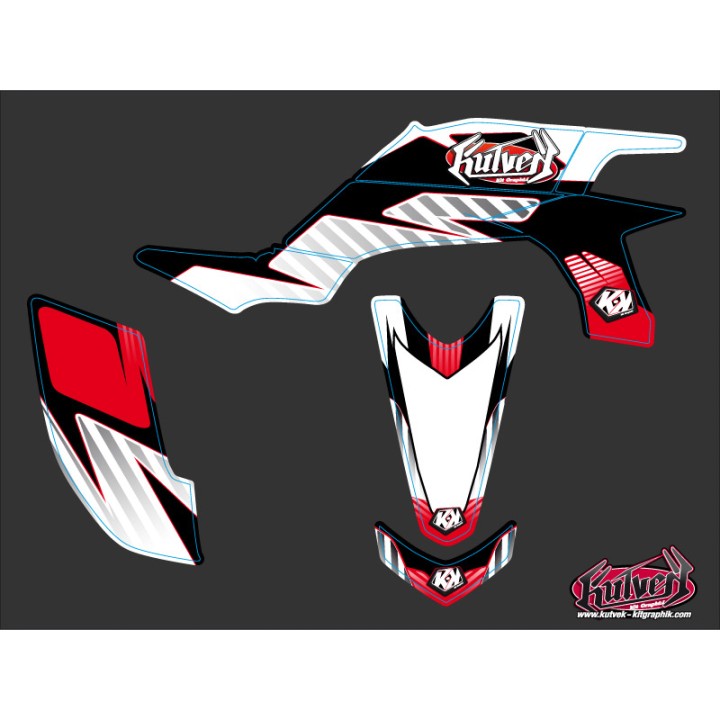 Kit Déco Quad Factory Yamaha 450 YFZ Rouge (2012-2013)